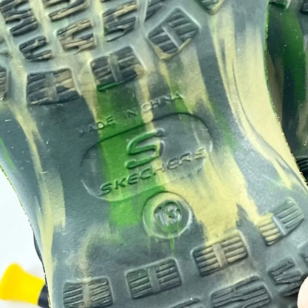 Skechers Clog Sandal Foamies Koolers Swurlz Sz13 Green Camo Water Shoes Slip On